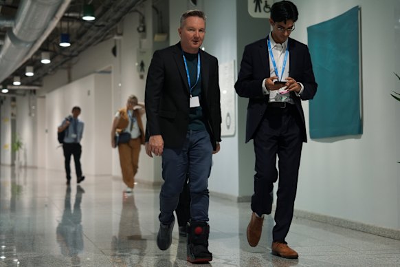 Climate Minister Chris Bowen attended last year’s talks in Baku, but has yet to secure Australia’s hosting rights for 2026.