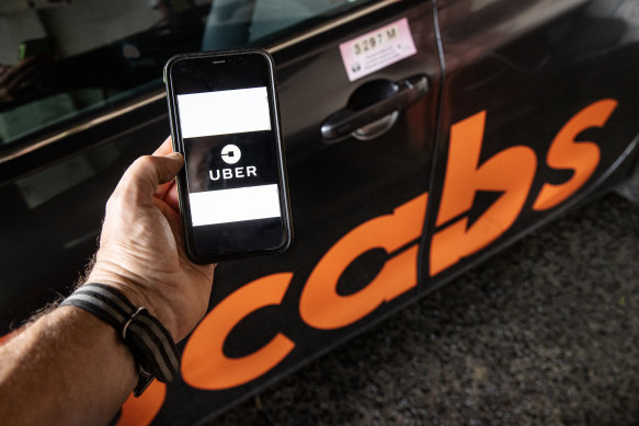 Passengers can book taxis using Uber in Melbourne, Geelong, Ballarat and the Mornington Peninsula.
