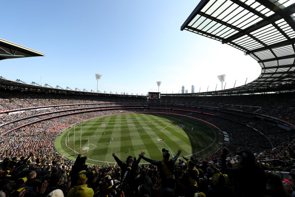 The 2019 AFL grand final at the MCG. 