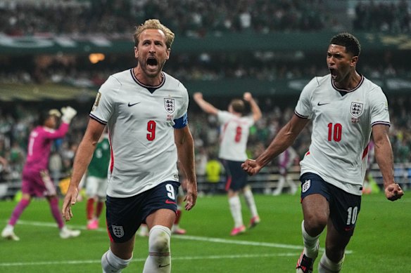 L'Inghilterra sta mostrando l'amore per Harry Kane (a sinistra) e Jude Bellingham.