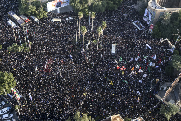 Hundreds of thousands of mourners were estimated to have attended funeral ceremonies for General Qassem Soleimani in Iran.