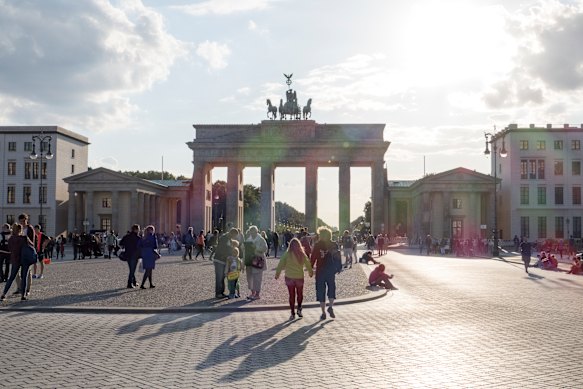 O icônico Portão de Brandemburgo.