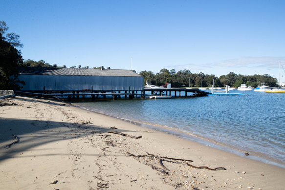 The King’s School boat shed in Putney, Sydney.