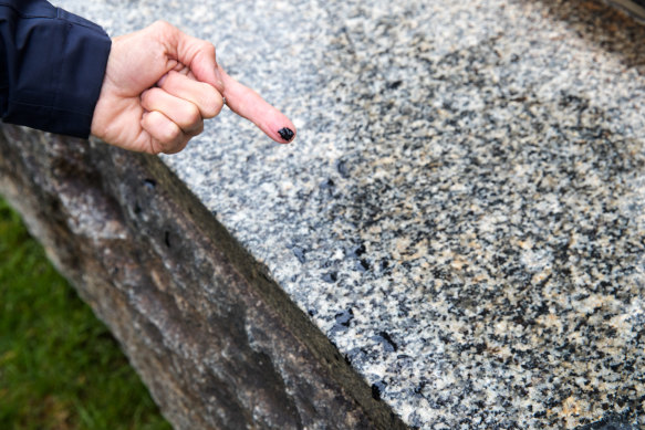 The Captain James Cook statue in Sydney was defaced at on Sunday. Some black paint was left on the statue after it was cleaned.