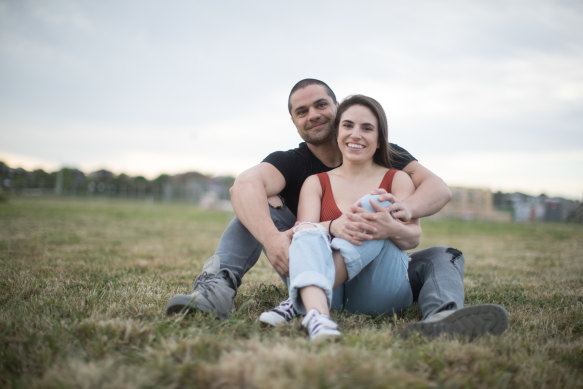 Gregory and Diandra
Charalambous on their new block.