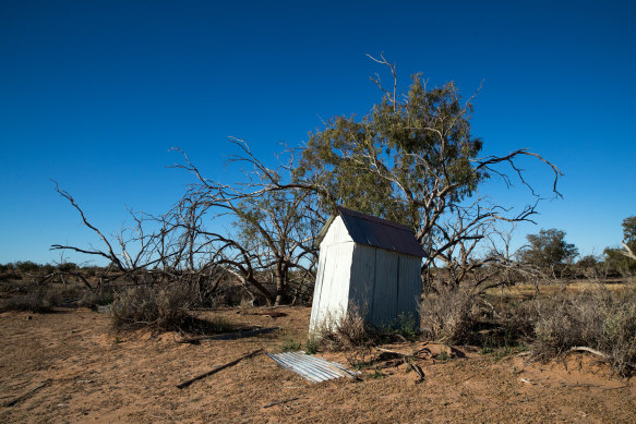 An outback outhouse on the Narriearra station.