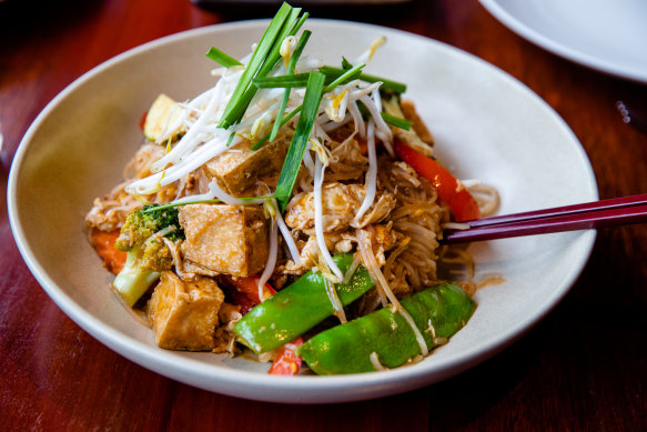 Pad Thai with tofu.