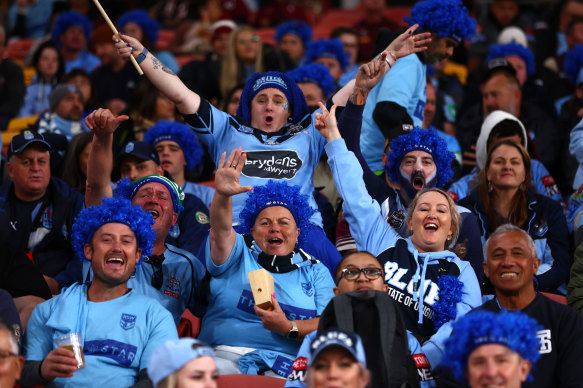 Blues fans at Suncorp Stadium.