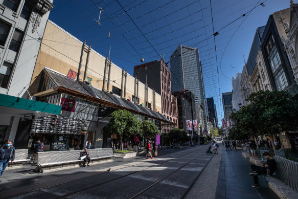 Apple is considering opening a flagship store in the Bourke Street Mall.