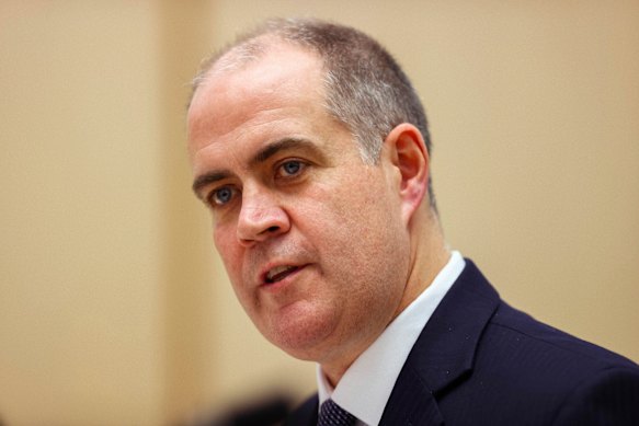 ABC managing director David Anderson at a Senate estimates hearing earlier this year.
