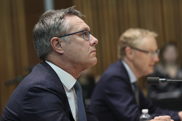 Reserve Bank of Australia deputy governor Guy Debelle and governor Philip Lowe.