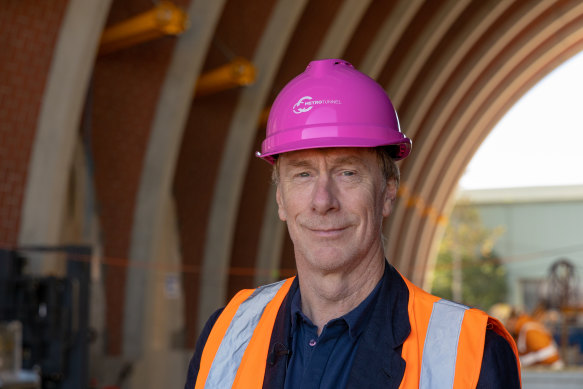 Ivan Harbour, the lead architect of the Melbourne Metro stations, at the Arden station. 