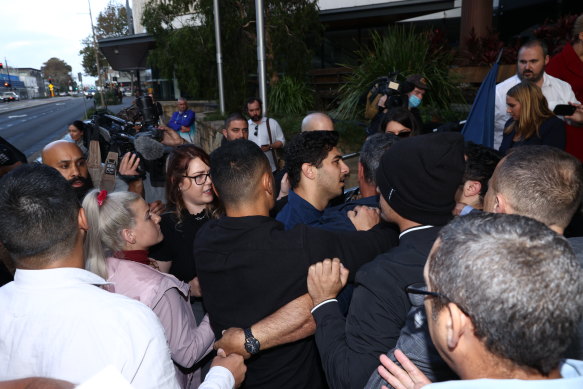 Supporters of Former Rugby player Jarryd Hayne were involved in an incident outside of the courthouse. 