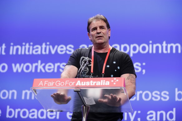 Former CFMEU secretary John Setka at the Labor national conference in Adelaide in 2018.