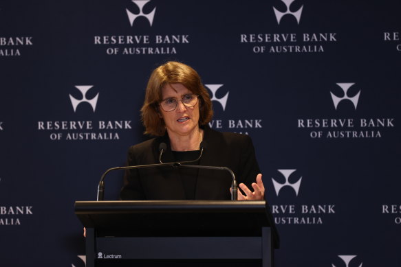 Reserve Bank governor Michele Bullock on Tuesday.