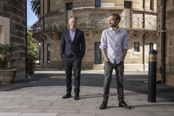 Steven Alderton and alumni Guy Maestri.