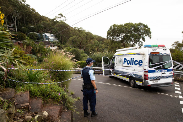 Belinda Place in Newport where police overnight shot and killed a man who lunged at them with a knife.