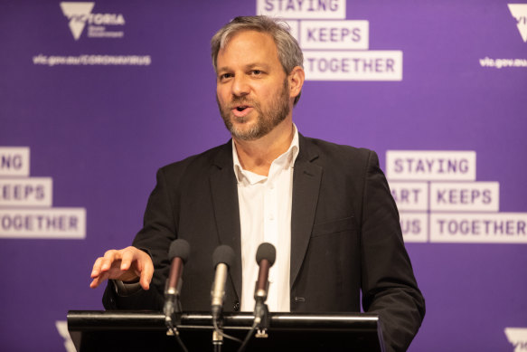 Chief Health Officer Brett Sutton 
 defended Victoria's contact-tracing unit this week.