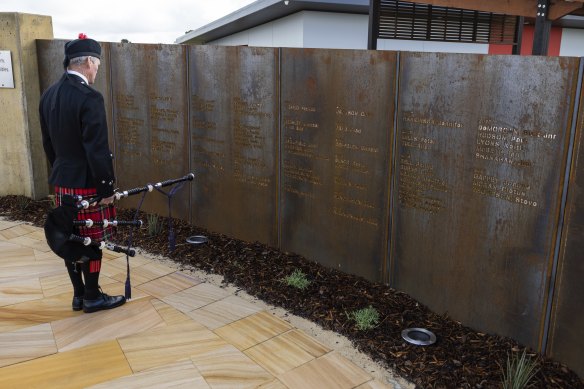 The Memorial Garden commemoration.