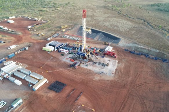 Shale wells drilled by Santos and Tamboran Resources in the Northern Territory’s Beetaloo Basin.