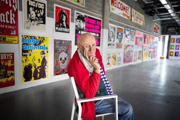 Nick Vukovic with some of his 500,000 music posters. 