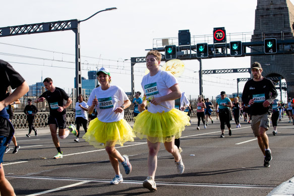 The running festival included elite athletes, people raising money for charity, families and yellow fairies.