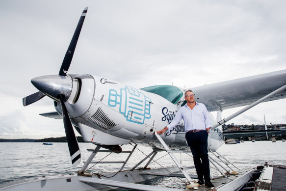 Sydney Seaplanes chief executive Aaron Shaw wants to operate regular commuter flights from Rose Bay Water Airport in Sydney Harbour to Lake Burley Griffin in Canberra.