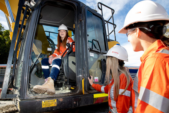 At CathWest Innovation College in Mount Druitt, students spend one day learning on the job as part of an apprenticeship.