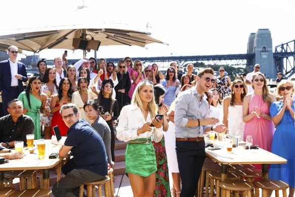 Sydney punters watch the Cup from the Opera House and many more gathered at Randwick, despite Racing NSW boss Peter V’Landys declaring it a day to mow the lawn.  