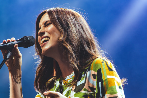 Missy Higgins performing at the Sidney Myer Music Bowl in 2019.