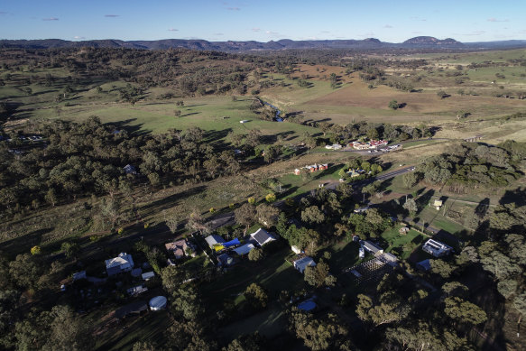 The village of Lue sits opposite the proposed mine site.