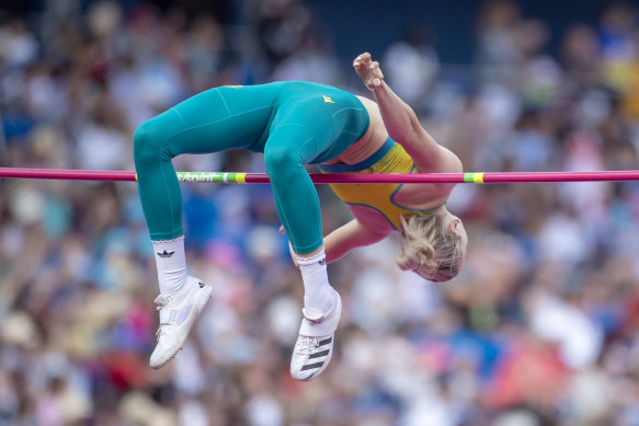 Defending high jump world champion Eleanor Patterson.