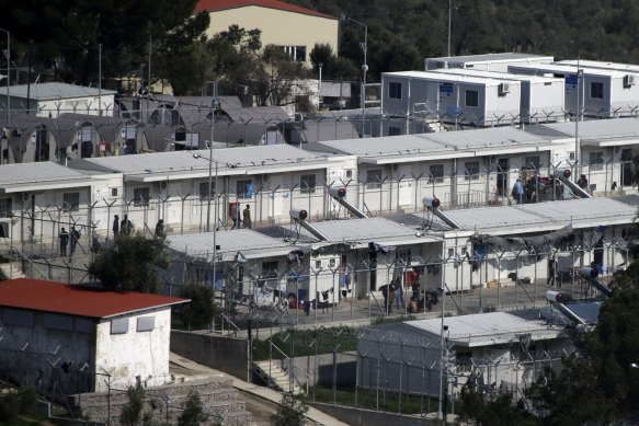 The Moria refugee detention centre on the north-eastern Greek island of Lesbos has exceeded its capacity by 400 per cent.