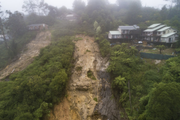 There have been several land slides in Katoomba following significant rainfall.