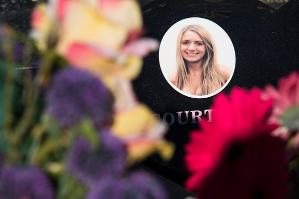Courtney Herron was buried beside her grandfather. 
