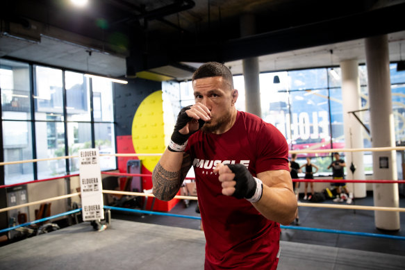 Sonny Bill Williams goes through his paces.