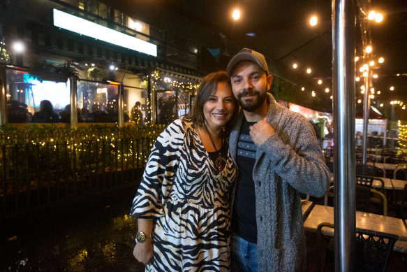 Sonny Bestawros and his mother Jacqueline at their family Egyptian restaurant, Cairo Nights, on Lygon Street.