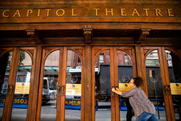 Emma Powell’s daily walks take her past the Capitol Theatre where she should be performing each night in the musical Come From Away.