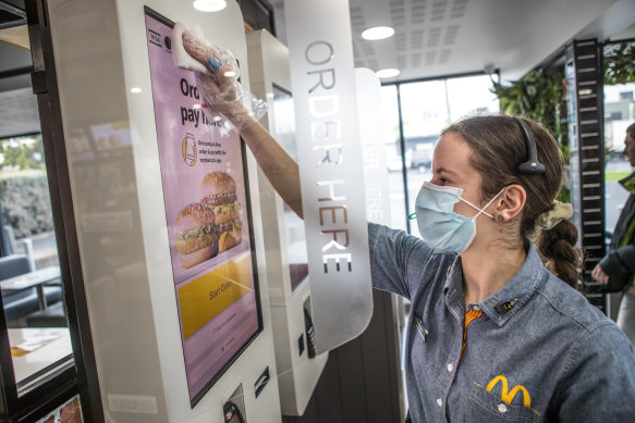 Fast-food chains are developing drive-through-only outlets and separate counters and waiting areas for delivery drivers.