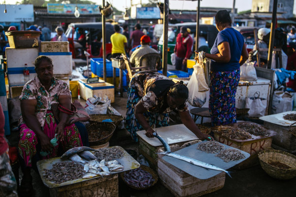 Negombo’s fish market on Sri Lanka’s west coast. The country’s economy continues to suffer from deep structural flaws.