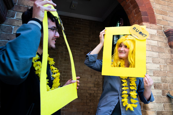 Christian Chorbadjian and Audrey Ormella embraced the theatrical side of RUOK Day.
