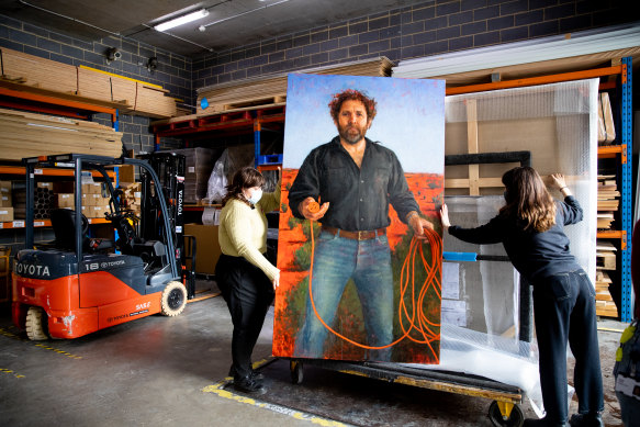 Crossover appeal: Jude Rae’s Archibald Prize portrait of renewable energy expert Saul Griffiths