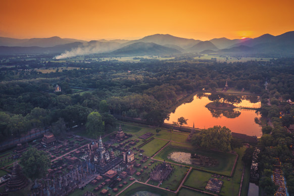 Wat Mahathat temple, Sukhothai Historical Park.