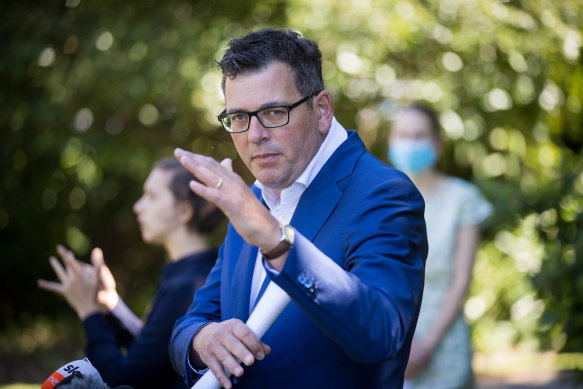 Victorian Premier Daniel Andrews today.