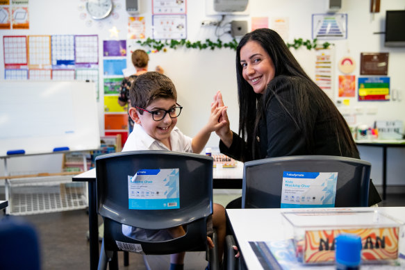 Amanda Abou-Rjeili said since her son enrolled in the specialist school Mater Dei, his learning has improved, he plays with other kids at lunchtime and he gets invited to birthday parties.