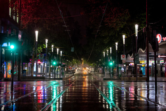 Melbourne under curfew on October 15.