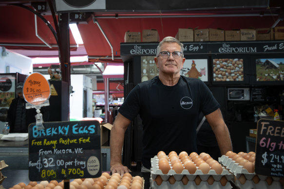 Stan Graczyk runs big egg retailer Eggporium at the Queen Victoria Market.