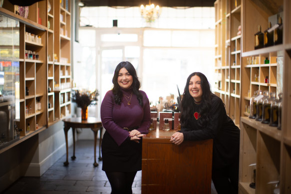 Jade McAndrew and Jessica Tate, co-founders of Lore Perfumery in Fitzroy Melbourne.  