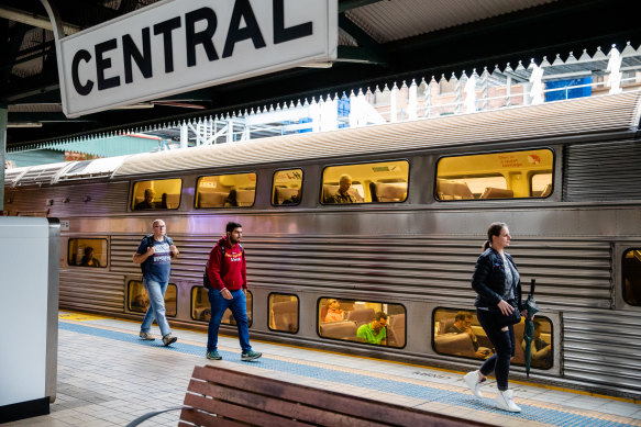 The NSW government is considering implementing fines for people not wearing masks on public transport.