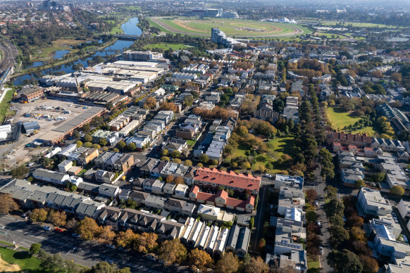 The Kensington Banks estate has been labelled flood-prone in Melbourne Water’s revised modelling.